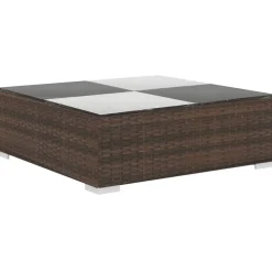 vidaXL Muebles De Jardín-Set muebles de jardín 6 piezas y cojines ratán sintético marrón