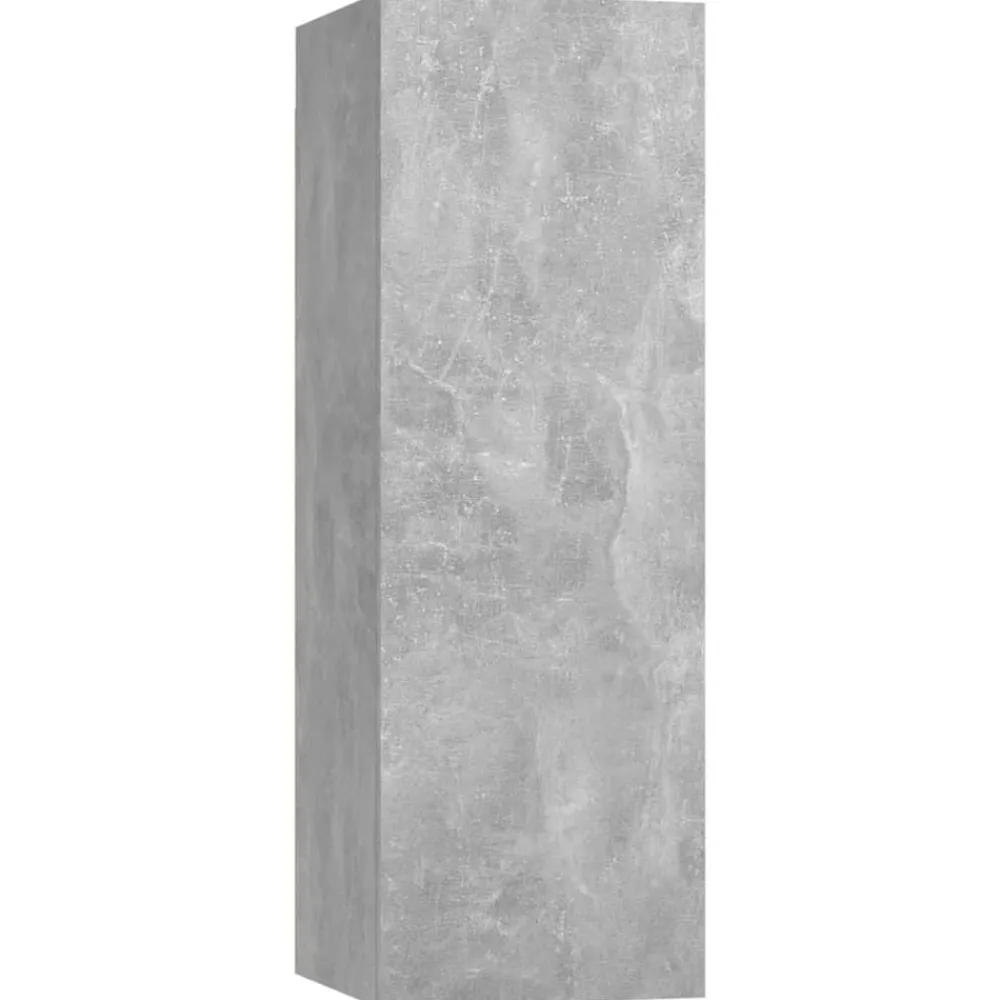 vidaXL Set muebles de salón TV 4 pzas madera ingeniería gris hormigón Gris hormigón Outlet