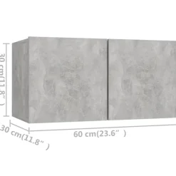 vidaXL Set muebles de salón TV 6 pzas madera ingeniería gris hormigón Gris hormigón Best
