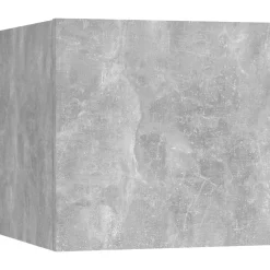 vidaXL Set muebles de salón TV 6 pzas madera ingeniería gris hormigón Gris hormig&oacute;n New