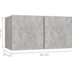 vidaXL Set muebles de salón TV 6 pzas madera ingeniería gris hormigón Gris hormig&oacute;n New