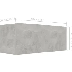 vidaXL Muebles Tv-Set muebles de salón TV 7 pzas madera ingeniería gris hormigón