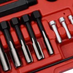vidaXL Set reparación rosca bujía incandescente 33 pzas M8 M10 M12 Discount