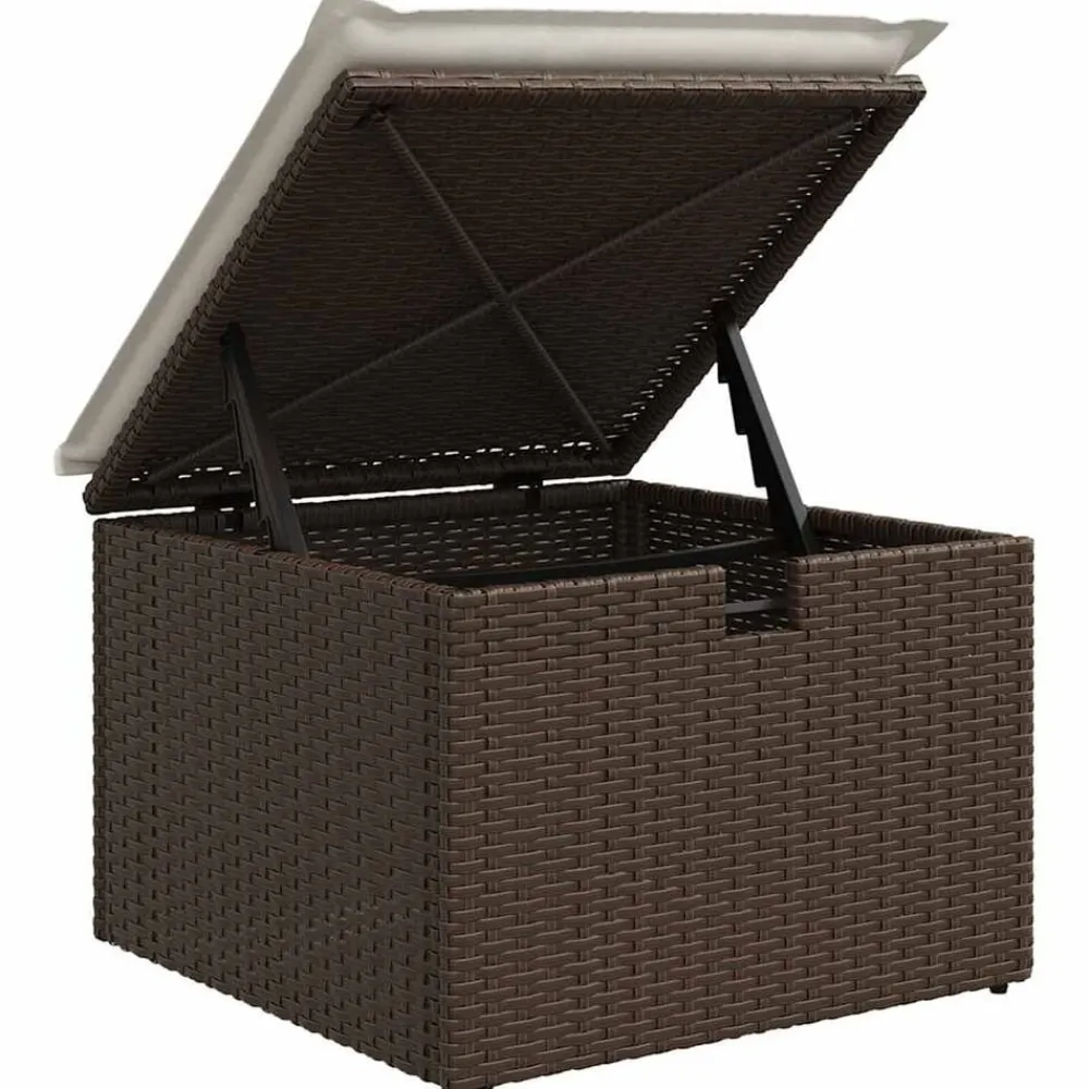 vidaXL Set sofás de jardín 8 piezas y cojines ratán sintético marrón Marrón y crema Hot