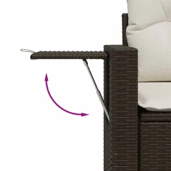 vidaXL Set sofás de jardín 8 piezas y cojines ratán sintético marrón Marrón y crema Hot