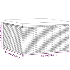 vidaXL Muebles De Jardín-Set sofás de jardín 8 piezas y cojines ratán sintético marrón