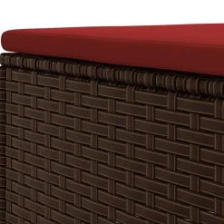 vidaXL Muebles De Jardín-Set sofás de jardín 8 piezas y cojines ratán sintético marrón