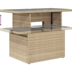 vidaXL Set sofás de jardín 7 piezas y cojines ratán sintético beige beige y gris