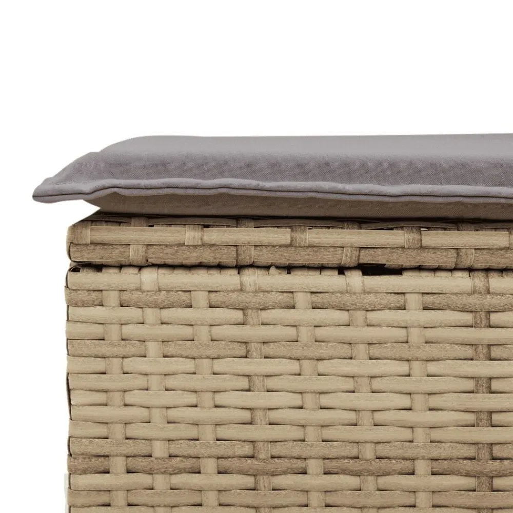 vidaXL Muebles De Jardín-Set sofás de jardín 7 piezas y cojines ratán sintético beige