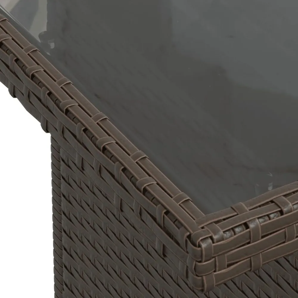 vidaXL Muebles De Jardín-Set sofás de jardín 8 piezas y cojines ratán sintético marrón