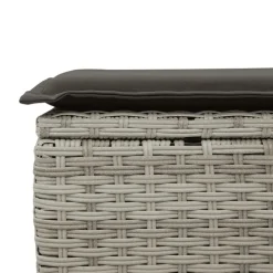 vidaXL Muebles De Jardín-Set sofás jardín 10 pzas con cojines ratán sintético gris claro