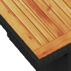 vidaXL Set sofás jardín y cojines 6 pzas ratán sintético acacia Negro Sale