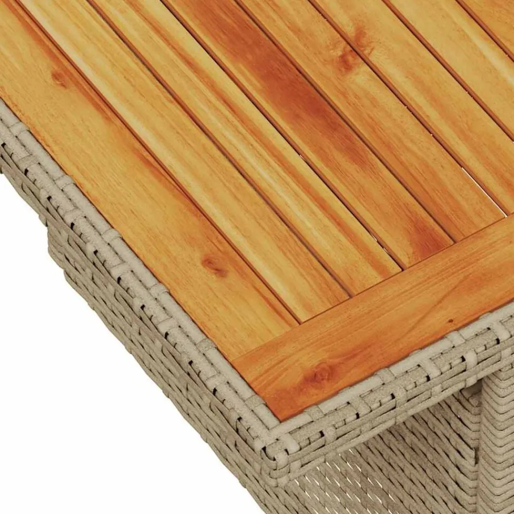 vidaXL Muebles De Jardín-Set sofás jardín y cojines 9 pzas ratán sintético acacia beige
