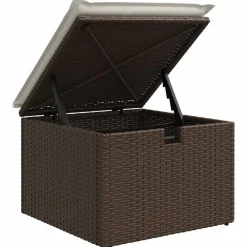 vidaXL Muebles De Jardín-Set sofás jardín y cojines 2 pzas ratán sintético acacia marrón