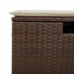 vidaXL Muebles De Jardín-Set sofás jardín y cojines 2 pzas ratán sintético acacia marrón