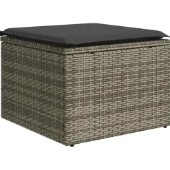 vidaXL Muebles De Jardín-Set sofás jardín y cojines 2 pzas ratán sintético acacia
