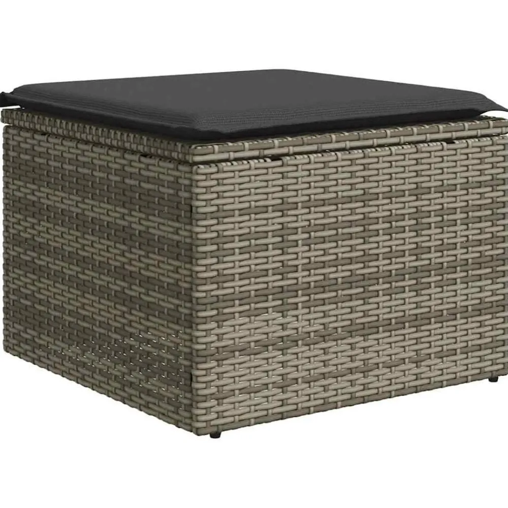 vidaXL Muebles De Jardín-Set sofás jardín y cojines 2 pzas ratán sintético acacia