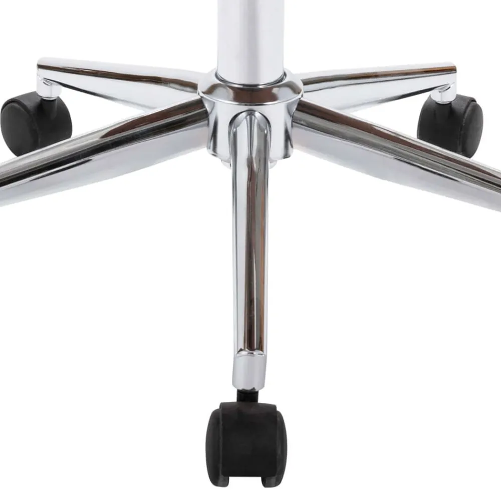 vidaXL Silla comedor giratoria madera curvada cuero sintético Blanco Clearance