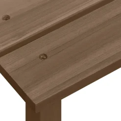 vidaXL Silla con otomana y mesa jardín Adirondack abeto macizo marrón Marrón New