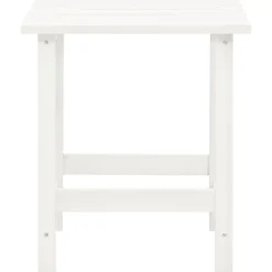 vidaXL Silla con otomana y mesa jardín Adirondack macizo abeto Blanco New