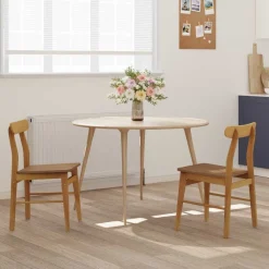 vidaXL Sillas-Silla de comedor 2 pcs 43 x 44,5 x 77 cm