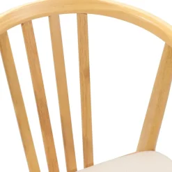 vidaXL Silla de comedor 2 pcs Madera de caucho sólida Natural y claro Best