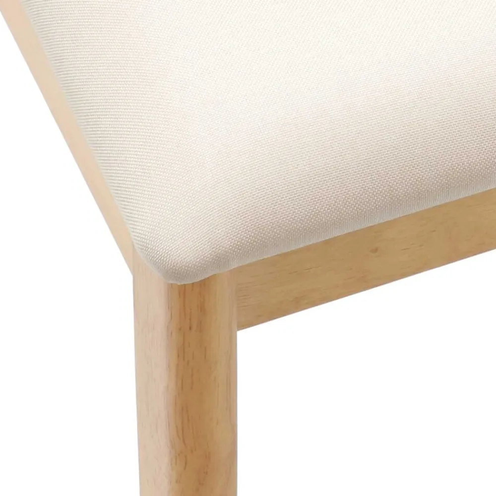 vidaXL Silla de comedor 2 pcs Madera de caucho sólida Natural y claro Best