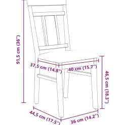 vidaXL Silla de comedor 2 pcs claro Madera de Caucho Sólido Natural y Clearance