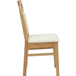 vidaXL Silla de comedor 2 pcs claro Madera de Caucho Sólido Natural y Clearance
