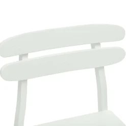 vidaXL Silla de comedor 2 pcs Madera de Caucho Sólido White Outlet