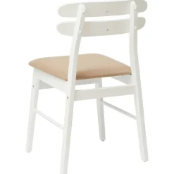 vidaXL Sillas-Silla de comedor 2 pcs y marrón Madera de Caucho Sólido