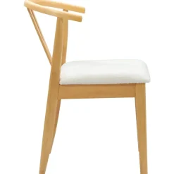 vidaXL Silla de comedor 2 pcs claro Madera de Caucho Sólido Natural y Online