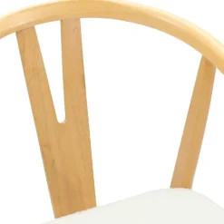 vidaXL Silla de comedor 2 pcs claro Madera de Caucho Sólido Natural y Online