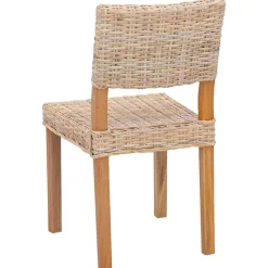 vidaXL Silla de comedor 2 pcs 46 x 55 x 84 cm Ratán Kubu Natural