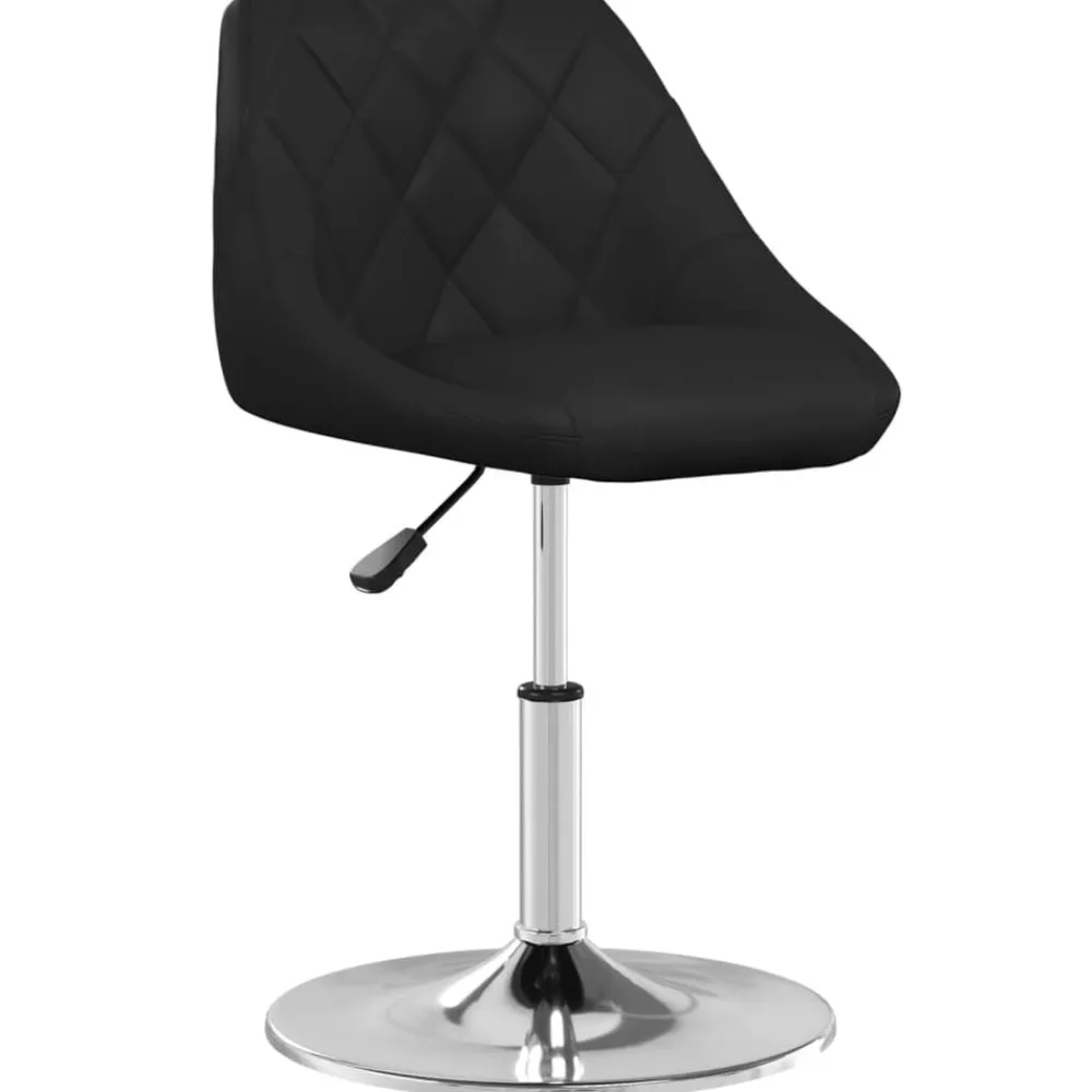 vidaXL Silla de comedor de cuero sintético negra Negro Online
