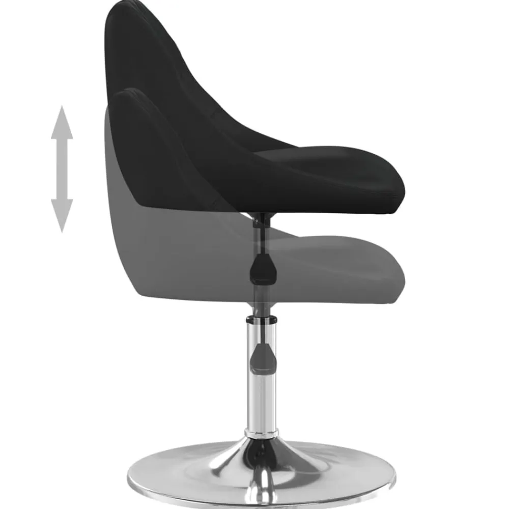 vidaXL Silla de comedor de cuero sintético negra Negro Online