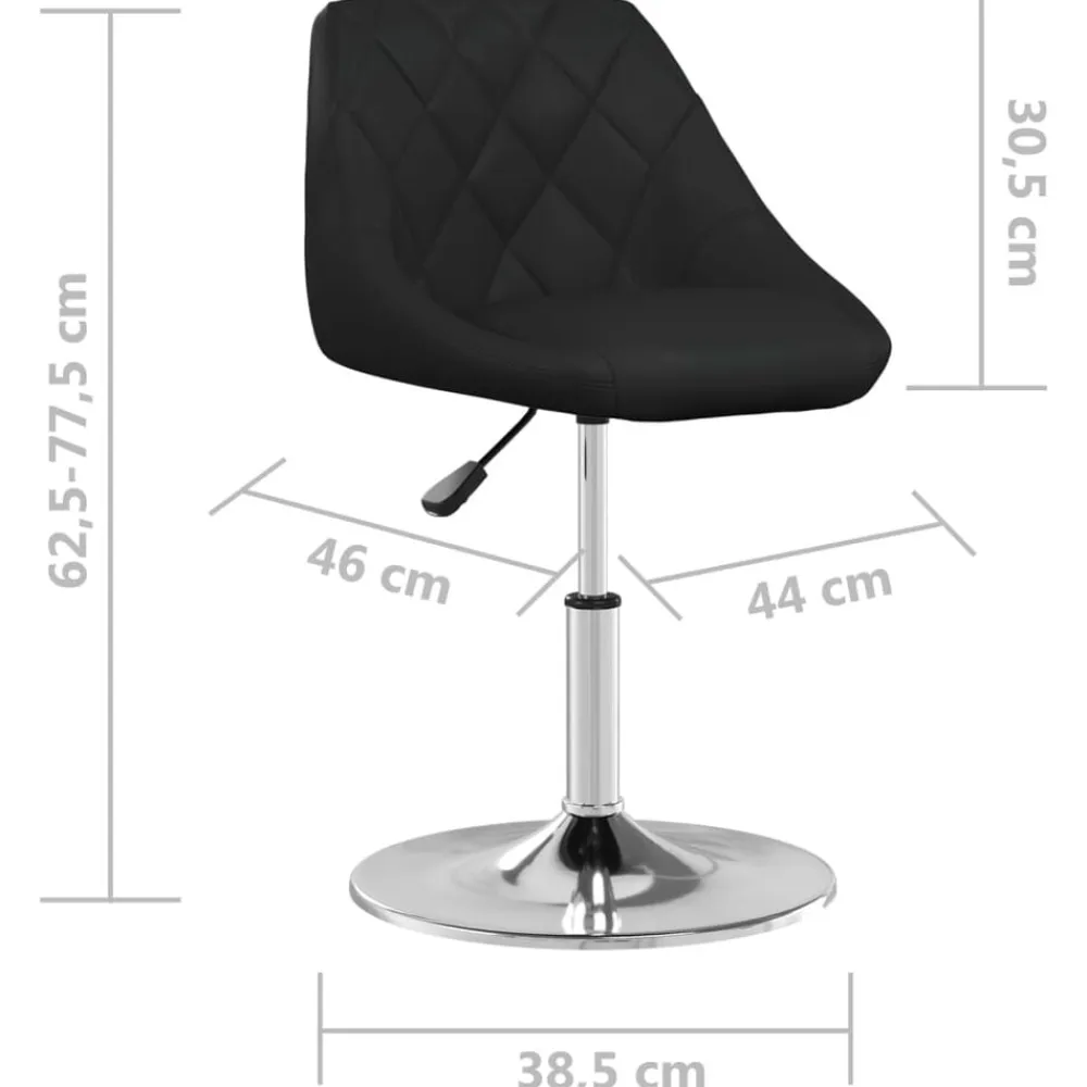 vidaXL Silla de comedor de cuero sintético negra Negro Online