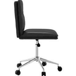 vidaXL Sillas-Silla de comedor de cuero sintético negra