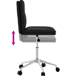 vidaXL Sillas-Silla de comedor de cuero sintético negra