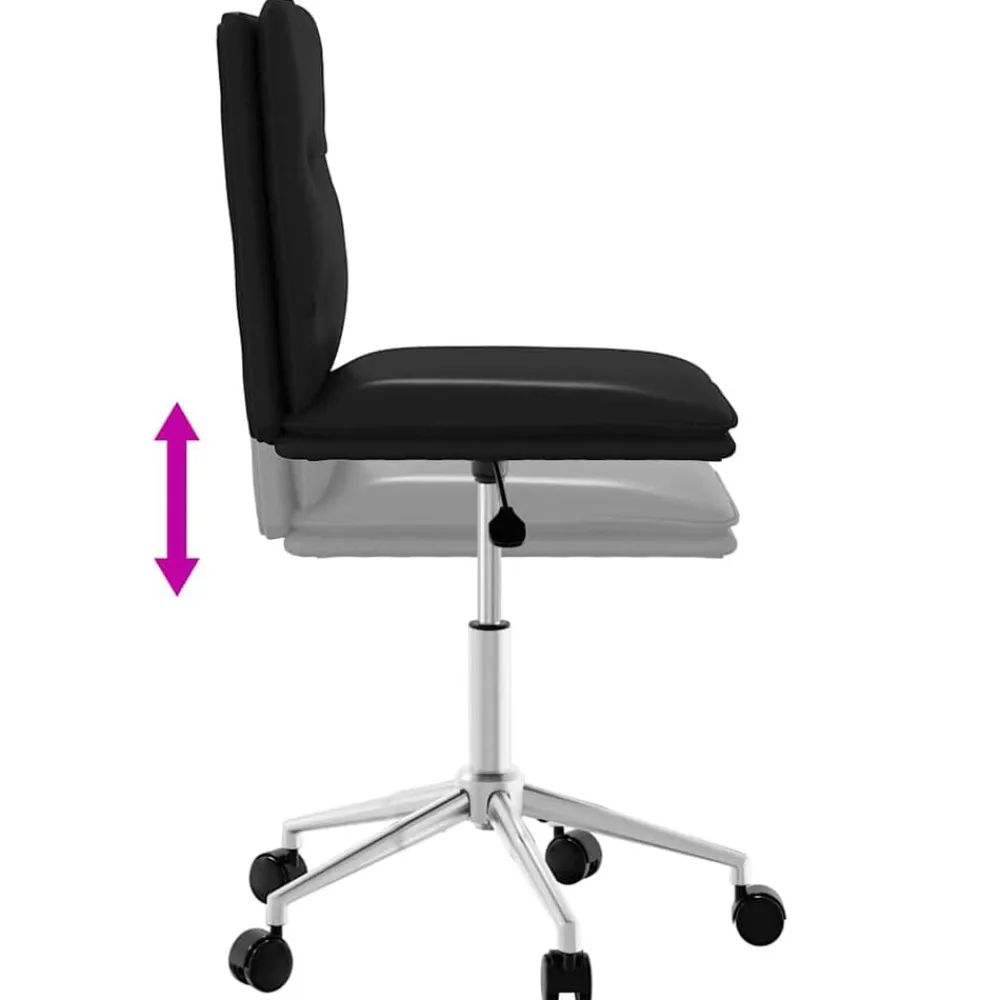 vidaXL Sillas-Silla de comedor de cuero sintético negra