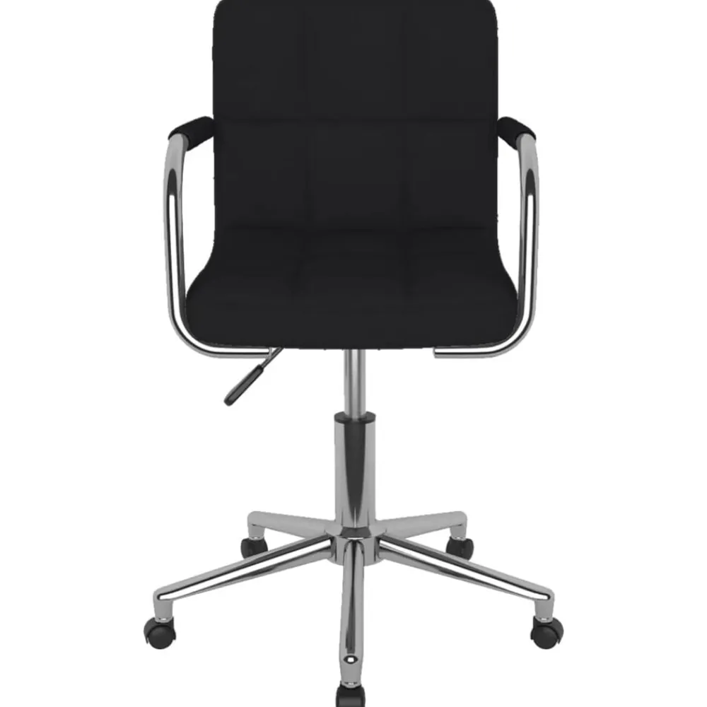 vidaXL Sillas-Silla de comedor giratoria tela
