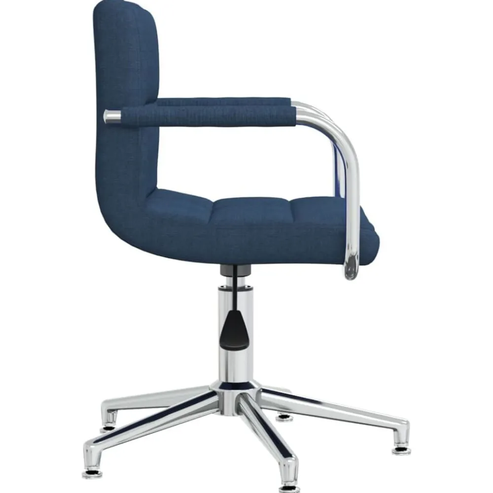 vidaXL Silla de comedor giratoria tela Azul Sale