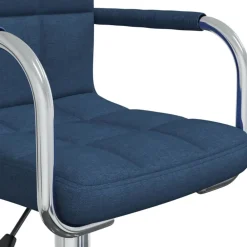 vidaXL Silla de comedor giratoria tela Azul Sale