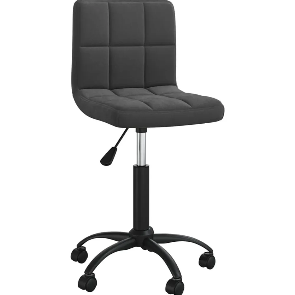 vidaXL Silla de comedor giratoria de terciopelo Negro Online