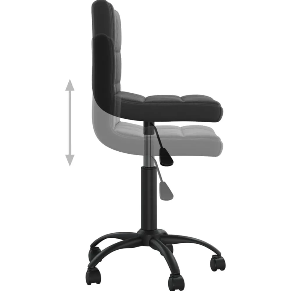vidaXL Silla de comedor giratoria de terciopelo Negro Online