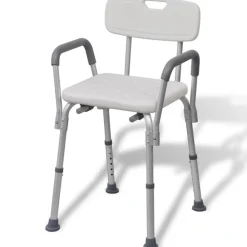 vidaXL Silla de ducha de aluminio blanco Sale