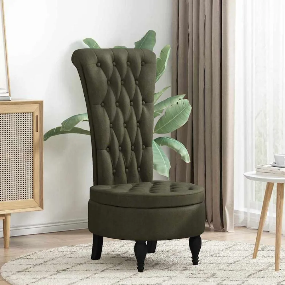 vidaXL Silla de estilo zueco Verde militar 56,5 x 70 x 110 cm Verde ejército Sale