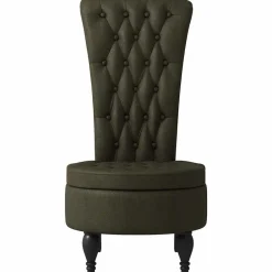 vidaXL Silla de estilo zueco Verde militar 56,5 x 70 x 110 cm Verde ejército Sale