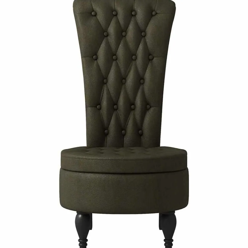 vidaXL Silla de estilo zueco Verde militar 56,5 x 70 x 110 cm Verde ejército Sale