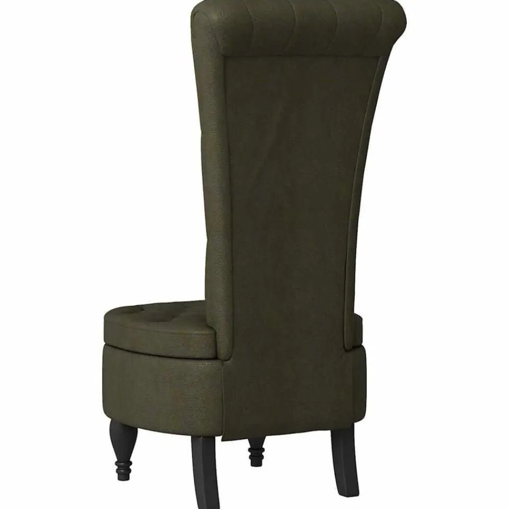 vidaXL Silla de estilo zueco Verde militar 56,5 x 70 x 110 cm Verde ejército Sale